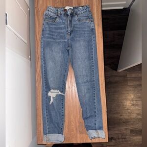 Cotton On Distressed Blue Boyfriend Jeans